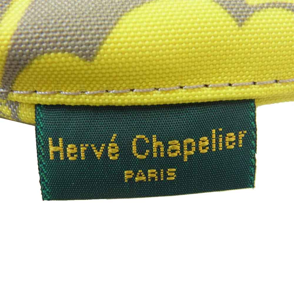 Herve Chapelier エルベ・シャプリエ 2885F ナイロン 舟型 ショルダーバッグ S アラベスク マスティック ゴールド イエロー系 ライトブラウン系【新古品】【未使用】【中古】