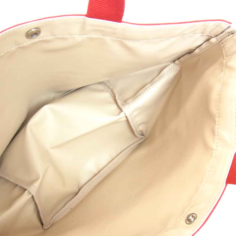 Herve Chapelier エルベ・シャプリエ 707FD 限定カラー 舟形 トート パンサー パプリカ×ドラジェ レッド系【新古品】【未使用】【中古】