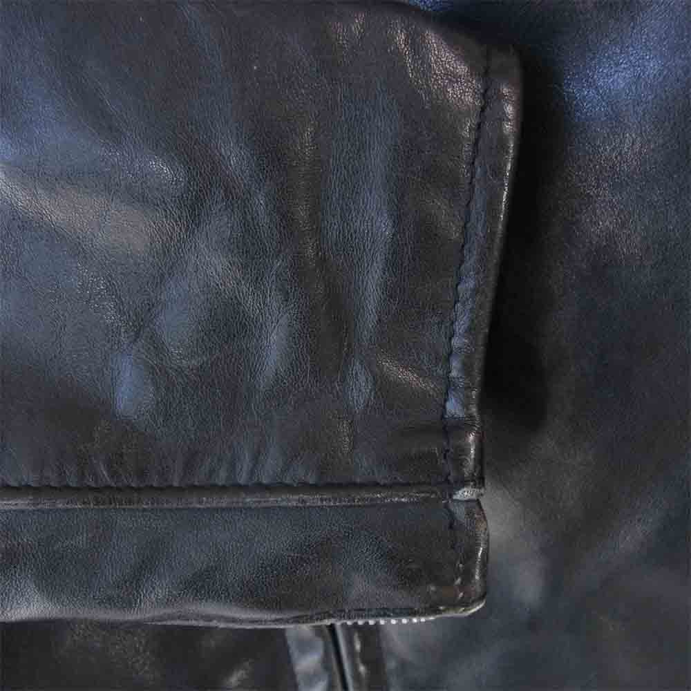 schott ショット ボア ライナー シングル レザー ライダース ブラック系 38【中古】