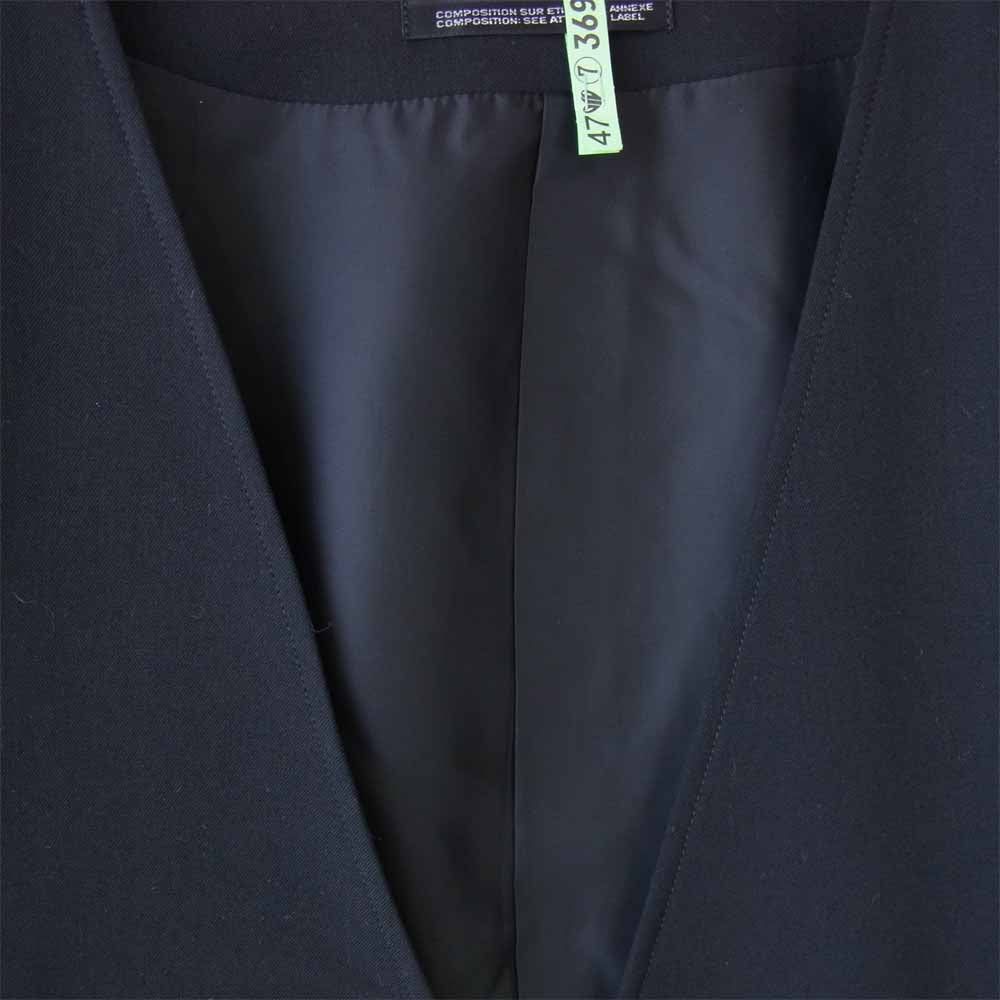 Yohji Yamamoto ヨウジヤマモト POUR HOMME プールオム 18AW HV-J19-100 No Collar Jacket Wrinkled Gabardine ウールギャバ ノーカラー ジャケット ブラック系 4【美品】【中古】