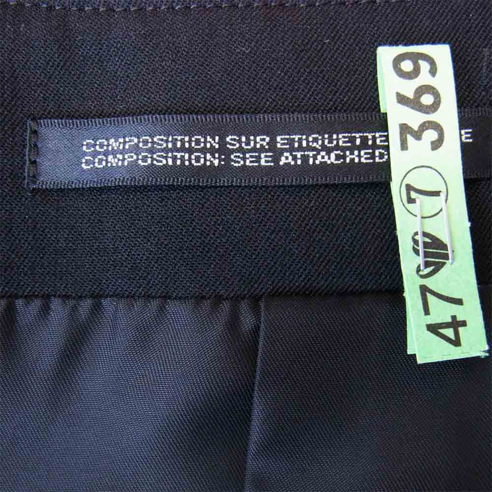 Yohji Yamamoto ヨウジヤマモト POUR HOMME プールオム 18AW HV-J19-100 No Collar Jacket Wrinkled Gabardine ウールギャバ ノーカラー ジャケット ブラック系 4【美品】【中古】