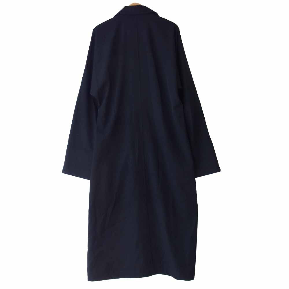 Yohji Yamamoto ヨウジヤマモト POUR HOMME プールオム 17AW ウールギャバ 抜染 マキシ丈コート ブラック系【中古】