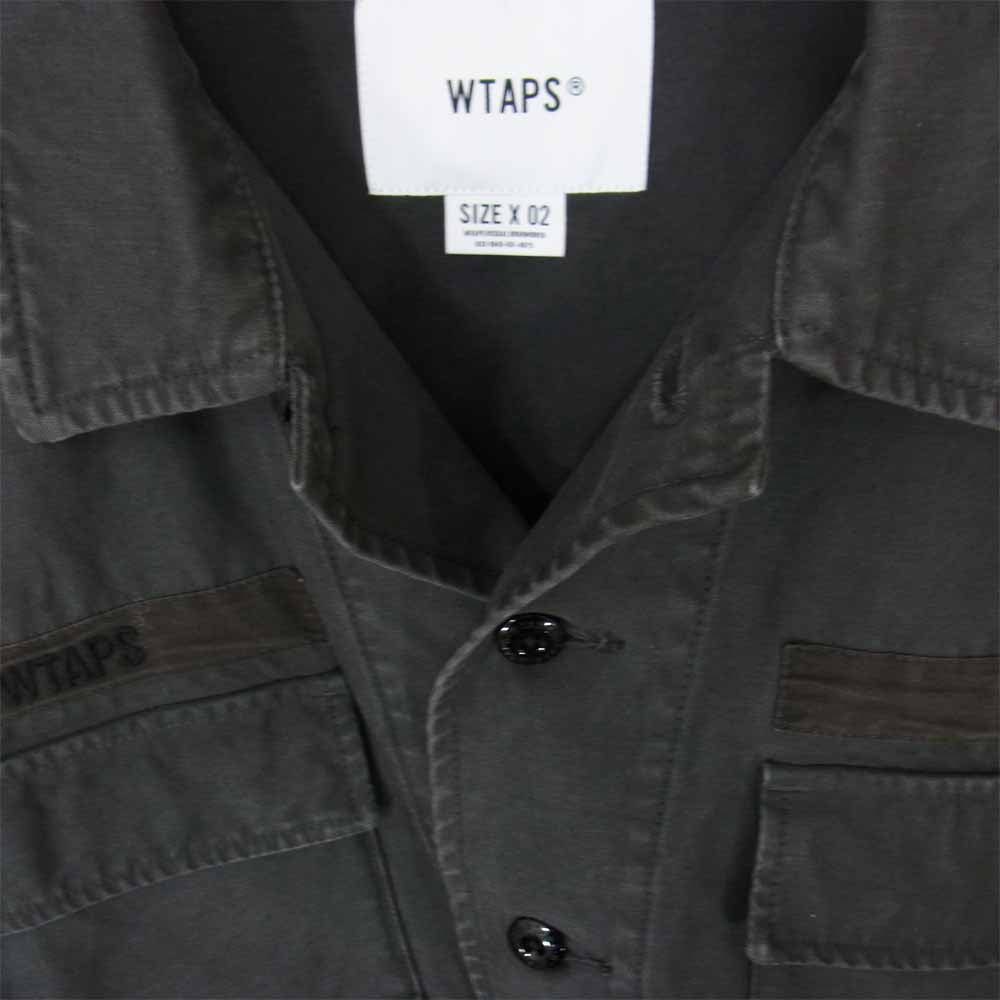 WTAPS ダブルタップス 20SS 201WVDT-SHM02 EX40 JUNGLE LS01 ジャングル ウォッシュ加工 シャツ  ブラック系 02【美品】【中古】