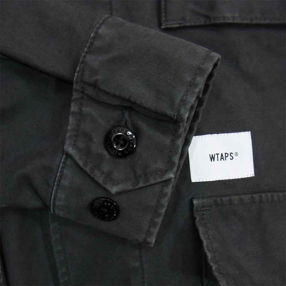 WTAPS ダブルタップス 20SS 201WVDT-SHM02 EX40 JUNGLE LS01 ジャングル ウォッシュ加工 シャツ  ブラック系 02【美品】【中古】