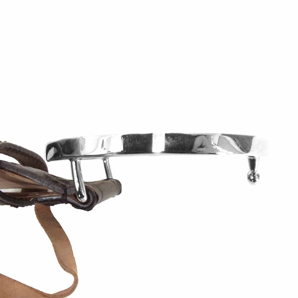 GUCCI グッチ 114984 グッチシマ GGバックル インターロッキング ベルト ブラウン系【中古】