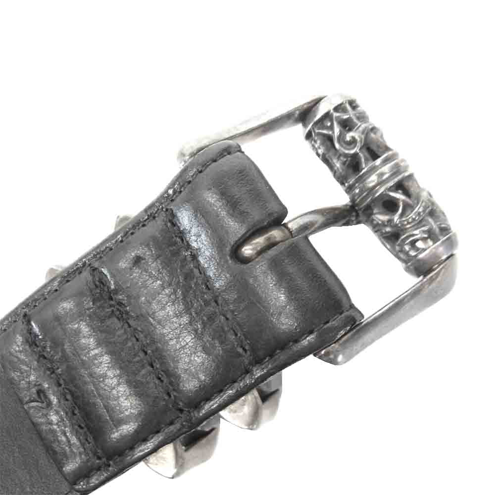 CHROME HEARTS クロムハーツ（原本無） ケルティックローラー ベルト ブラック系 34【中古】