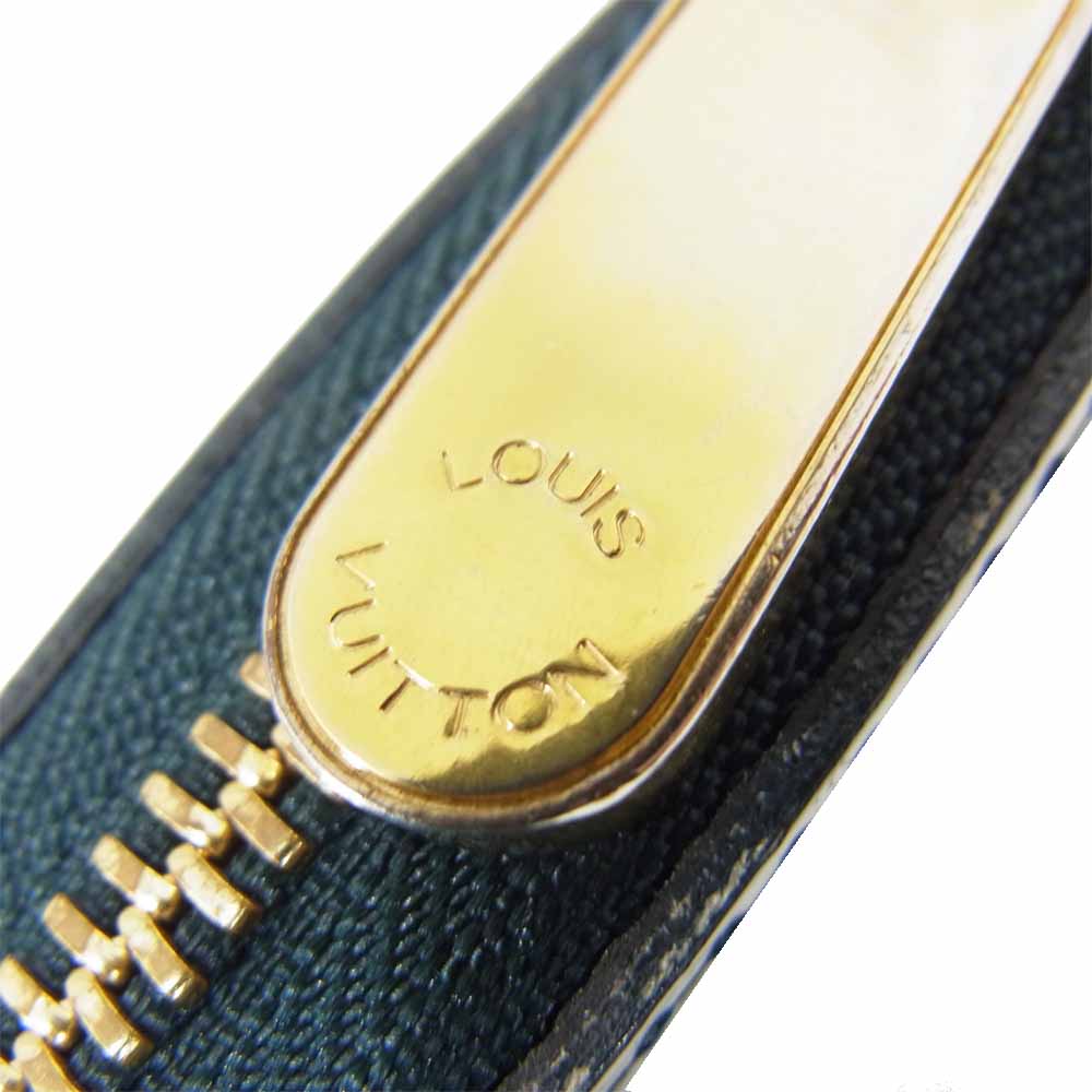 LOUIS VUITTON ルイ・ヴィトン M93722 モノグラム ヴェルニ ジッピーウォレット グリーン系【中古】