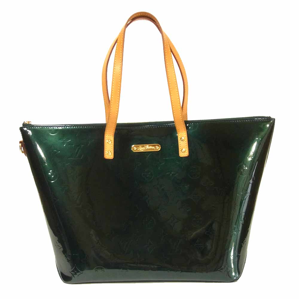 LOUIS VUITTON ルイ・ヴィトン M93673 ベルヴュー GM ヴェルニ ブルーニュイ バッグ グリーン系【中古】