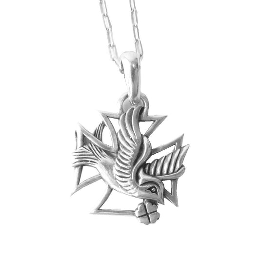 GALCIA ガルシア スワロー クロス ネックレス シルバー系【中古】