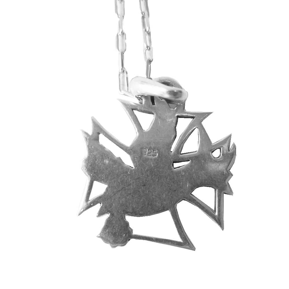 GALCIA ガルシア スワロー クロス ネックレス シルバー系【中古】
