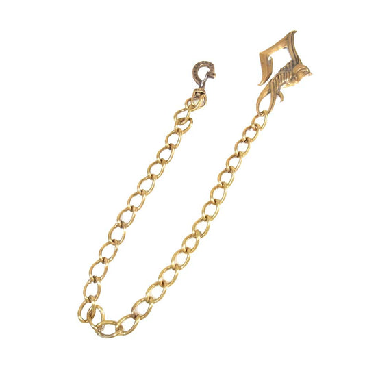 GALCIA ガルシア スワロー フック ウォレットチェーン ゴールド系【中古】