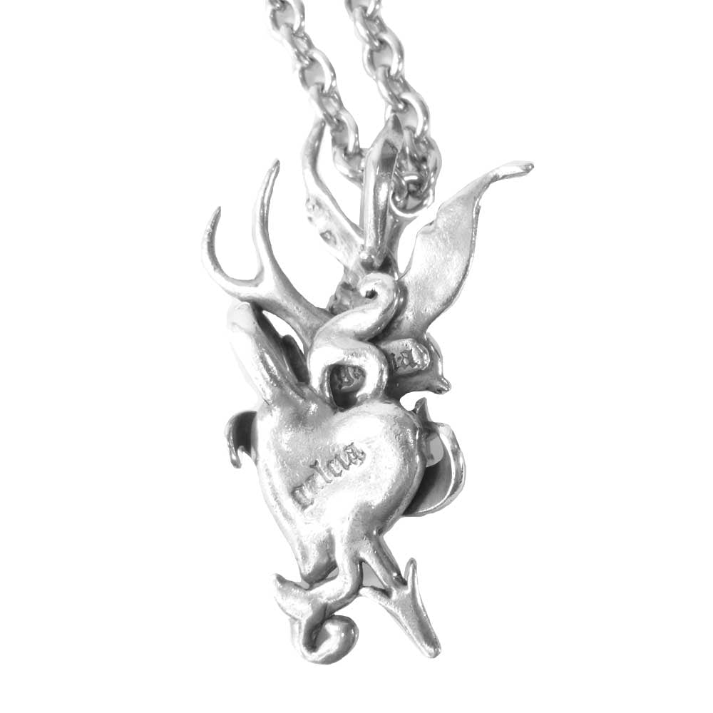 GALCIA ガルシア スワロー ハート ネックレス シルバー系【中古】