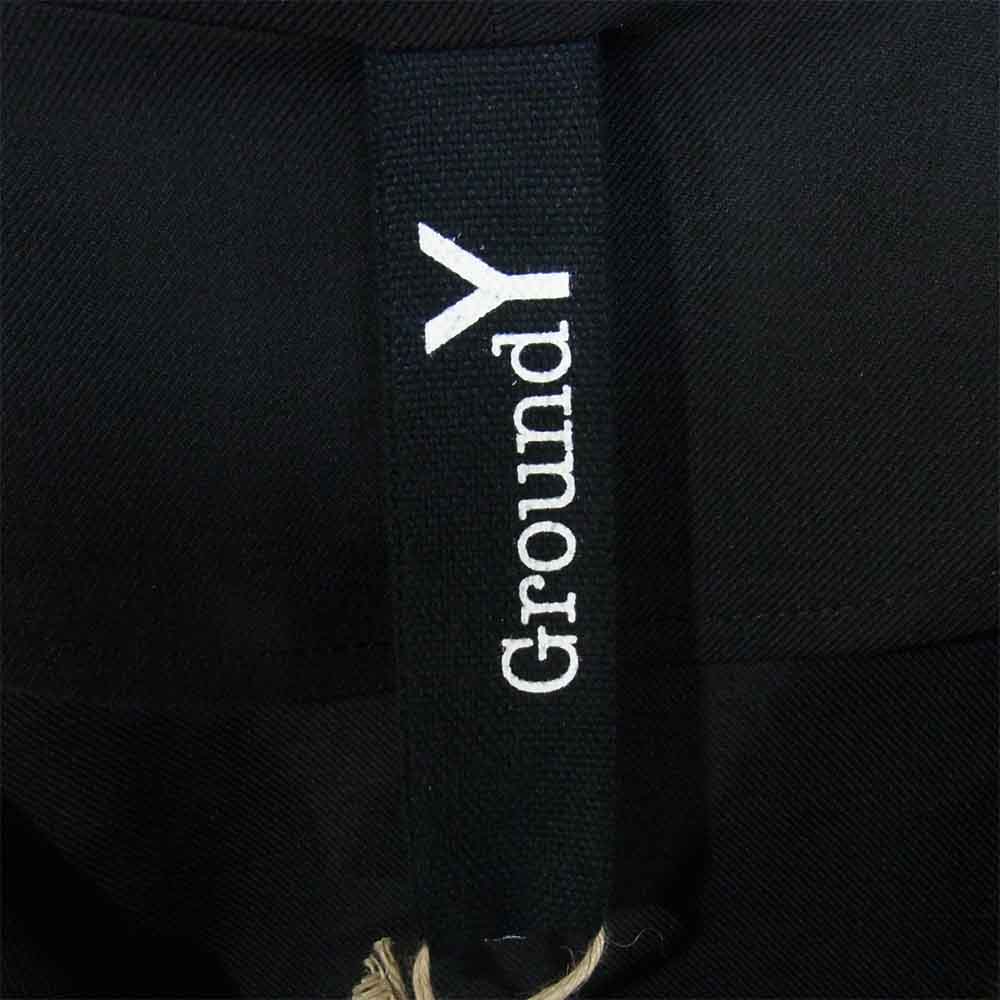 Yohji Yamamoto ヨウジヤマモト GroundY 21SS GT-D03-100-1 T/W Gabardine Drape Hood Cardigan TWギャバジン コート ブラック系 3【新古品】【未使用】【中古】