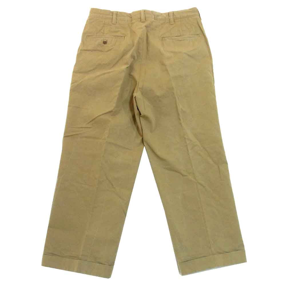 AT LAST アットラスト ストレートパンツ ワイドチノトラウザー ベージュ系 38【中古】