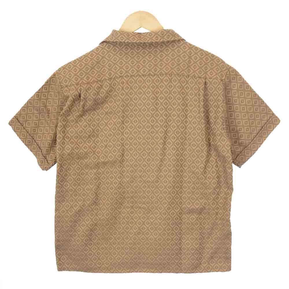 TENDERLOIN テンダーロイン T-S.G SHT ダイヤ柄 半袖シャツ ライトブラウン系【中古】