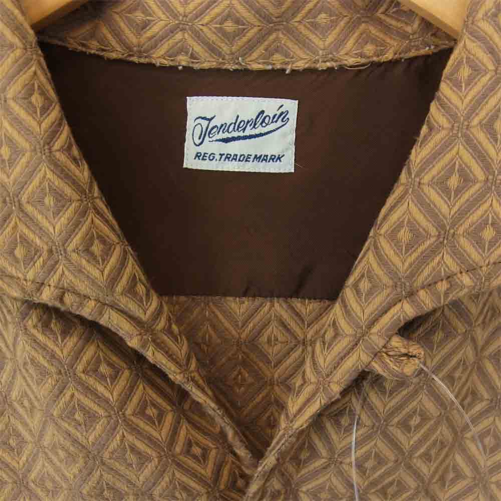 TENDERLOIN テンダーロイン T-S.G SHT ダイヤ柄 半袖シャツ ライトブラウン系【中古】