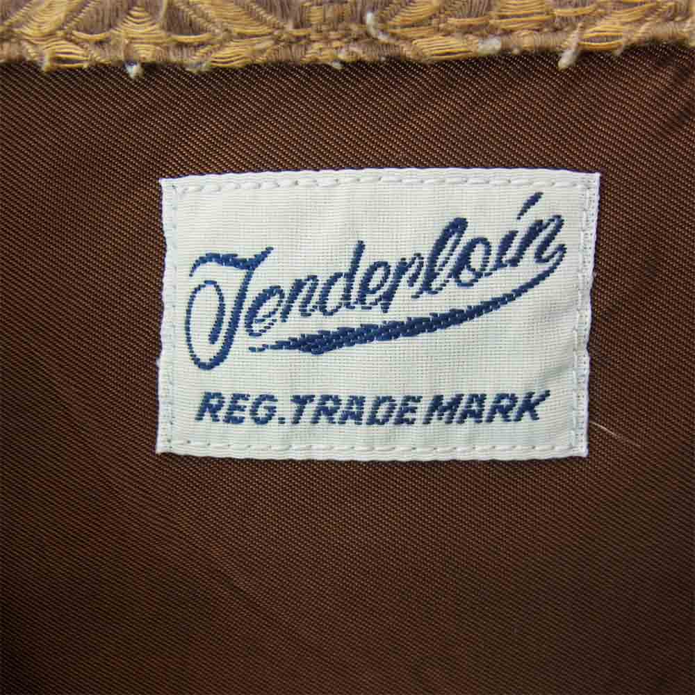 TENDERLOIN テンダーロイン T-S.G SHT ダイヤ柄 半袖シャツ ライトブラウン系【中古】