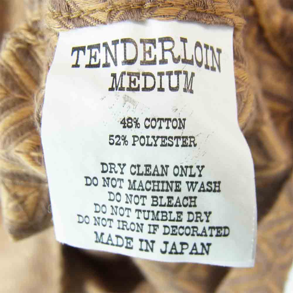 TENDERLOIN テンダーロイン T-S.G SHT ダイヤ柄 半袖シャツ ライトブラウン系【中古】