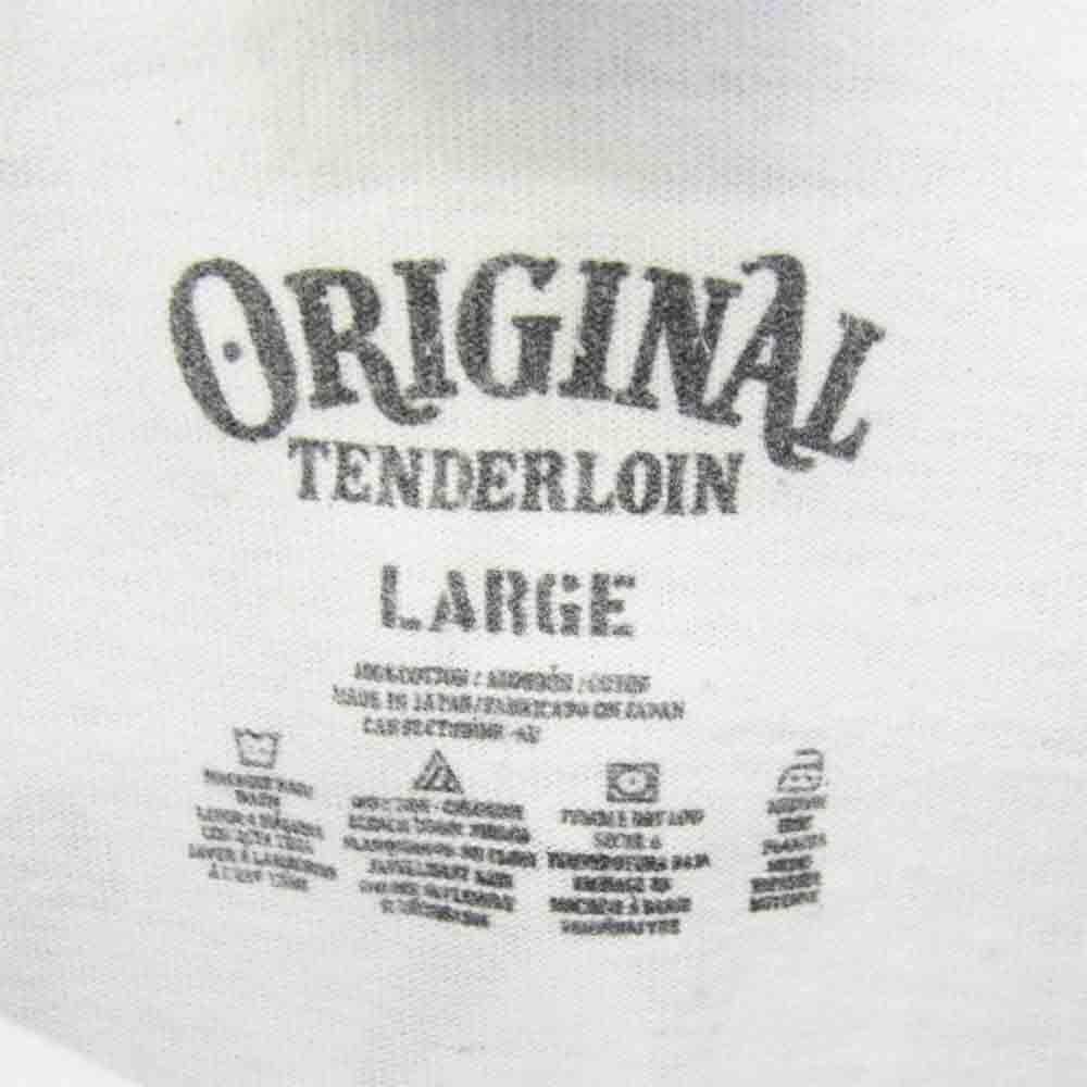 TENDERLOIN テンダーロイン 17AW T-TEE L/S BS ボルネオスカル ロンＴ ホワイト系 ブラック系 L【中古】