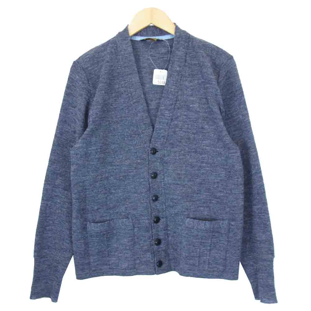 TENDERLOIN テンダーロイン T-RANK KNIT カーディガン ネイビー系 グレー系 M【中古】