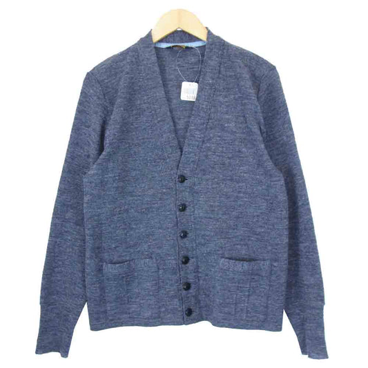 TENDERLOIN テンダーロイン T-RANK KNIT カーディガン ネイビー系 グレー系 M【中古】