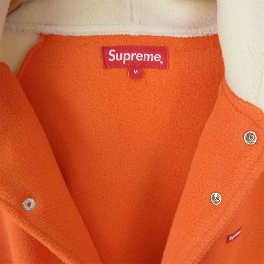 Supreme シュプリーム 18AW Polartec Hooded Raglan Jacket ポーラテック フリース ジャケット オレンジ系 オフホワイト系 M【中古】