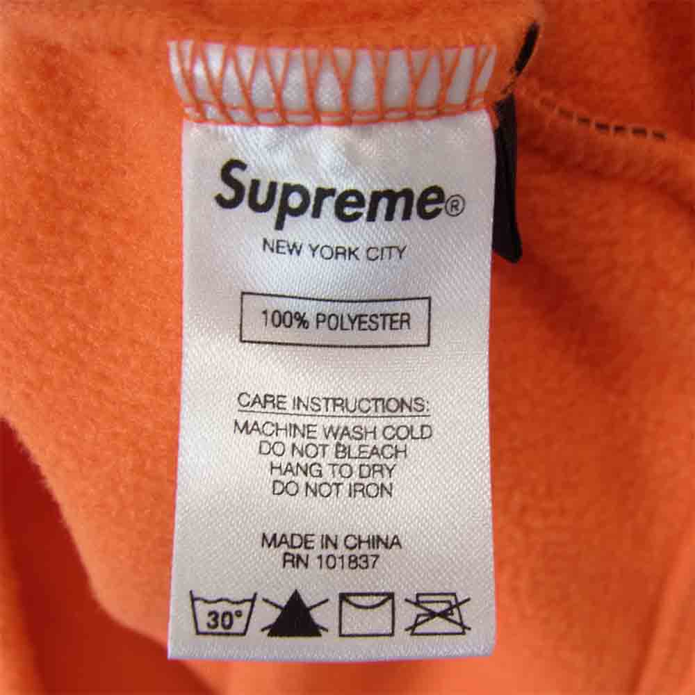 Supreme シュプリーム 18AW Polartec Hooded Raglan Jacket ポーラテック フリース ジャケット オレンジ系 オフホワイト系 M【中古】