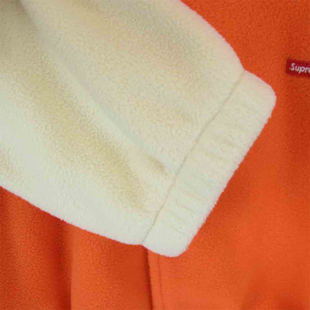 Supreme シュプリーム 18AW Polartec Hooded Raglan Jacket ポーラテック フリース ジャケット オレンジ系 オフホワイト系 M【中古】