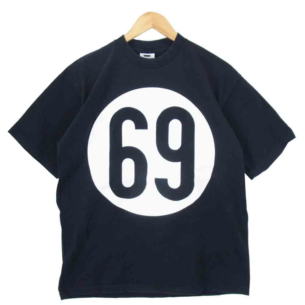TENDERLOIN テンダーロイン 17SS T-TEE 69 サークル69 ロゴ ヘビー Tシャツ ブラック系 ホワイト系 L【中古】