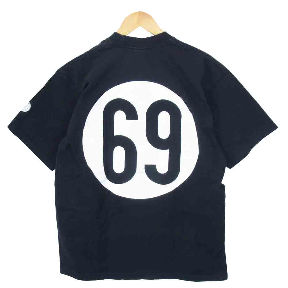 TENDERLOIN テンダーロイン 17SS T-TEE 69 サークル69 ロゴ ヘビー Tシャツ ブラック系 ホワイト系 L【中古】