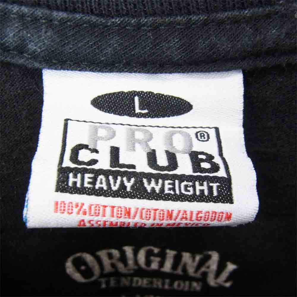 TENDERLOIN テンダーロイン 17SS T-TEE 69 サークル69 ロゴ ヘビー Tシャツ ブラック系 ホワイト系 L【中古】