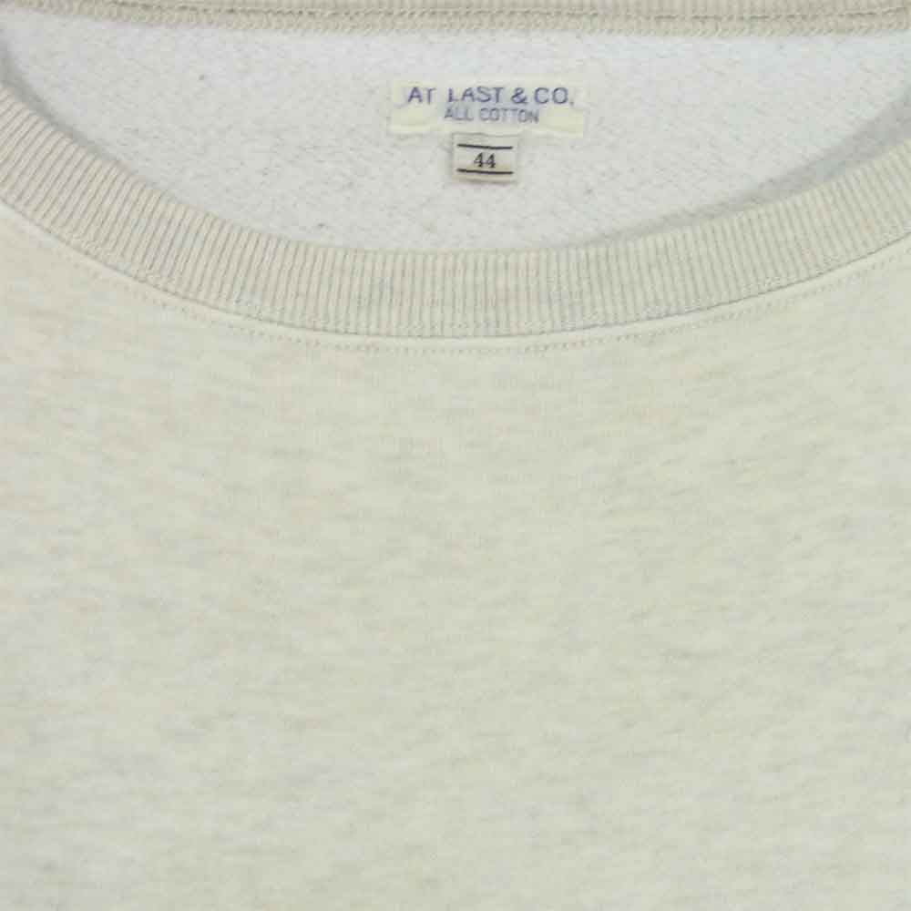 AT LAST アットラスト SWEAT クルーネック スウェット コットン 無地 オフホワイト系 44【中古】