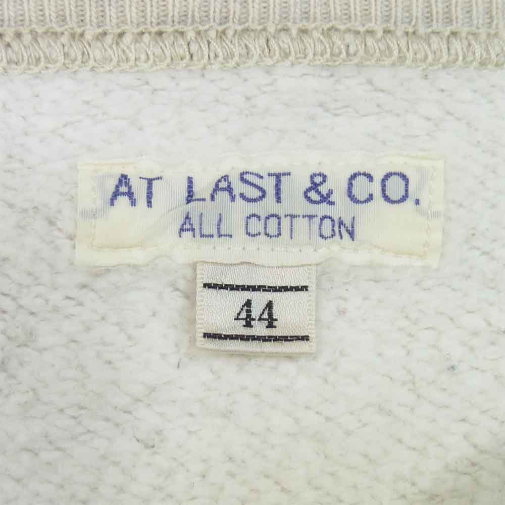 AT LAST アットラスト SWEAT クルーネック スウェット コットン 無地 オフホワイト系 44【中古】