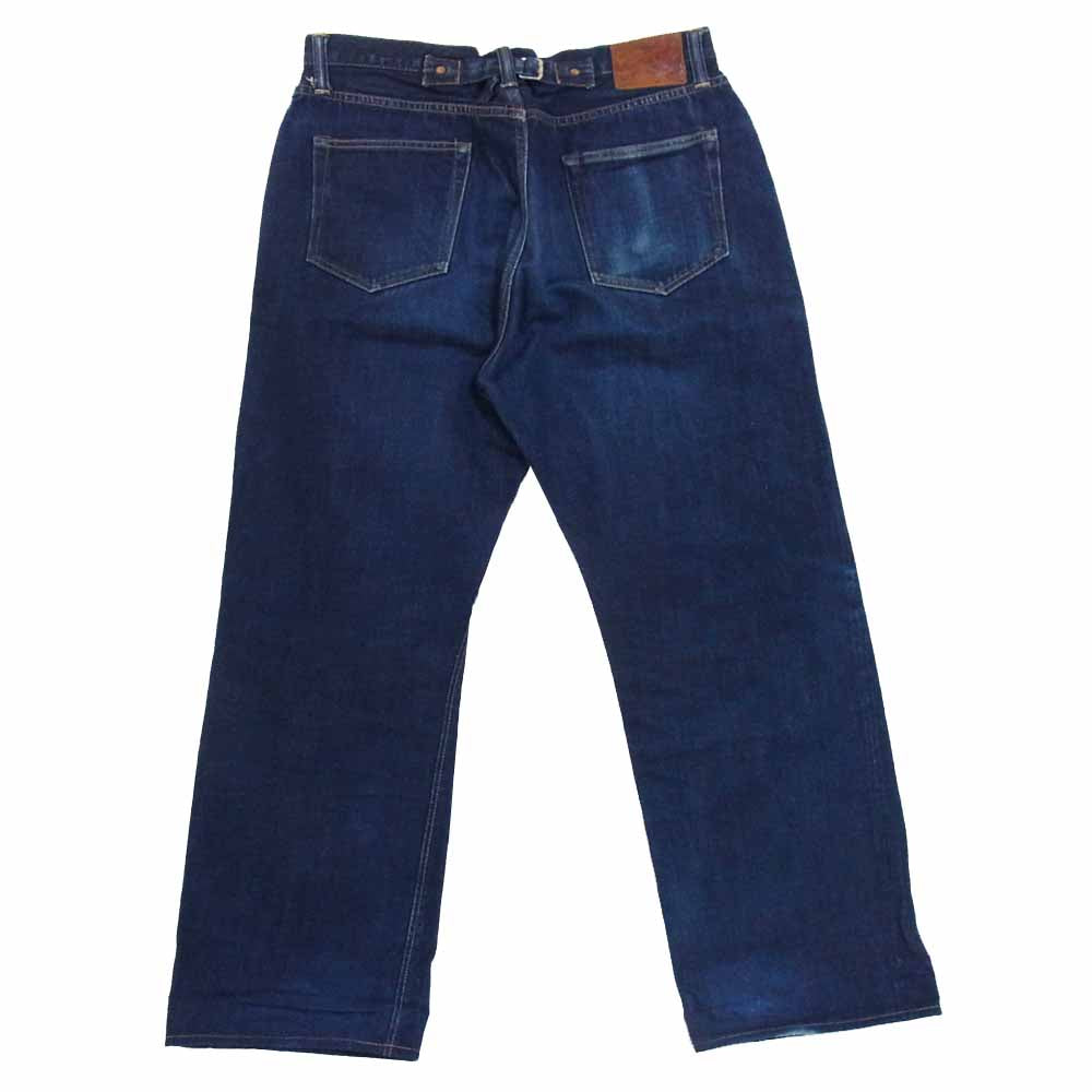 AT LAST アットラスト シンチバック付き デニムパンツ インディゴブルー系 サイズ表記無(W36程度)【中古】