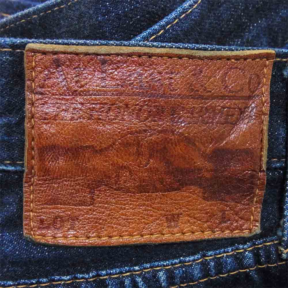 AT LAST アットラスト シンチバック付き デニムパンツ インディゴブルー系 サイズ表記無(W36程度)【中古】