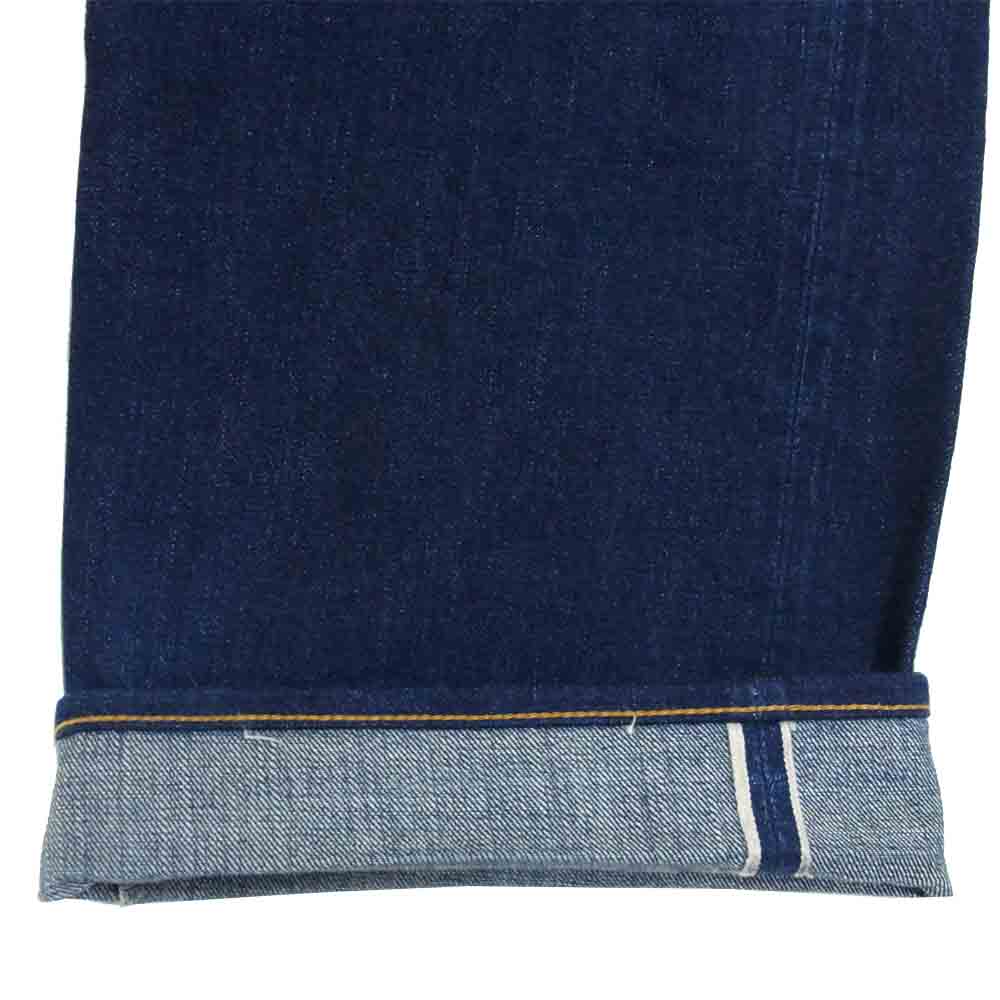 AT LAST アットラスト シンチバック付き デニムパンツ インディゴブルー系 サイズ表記無(W36程度)【中古】