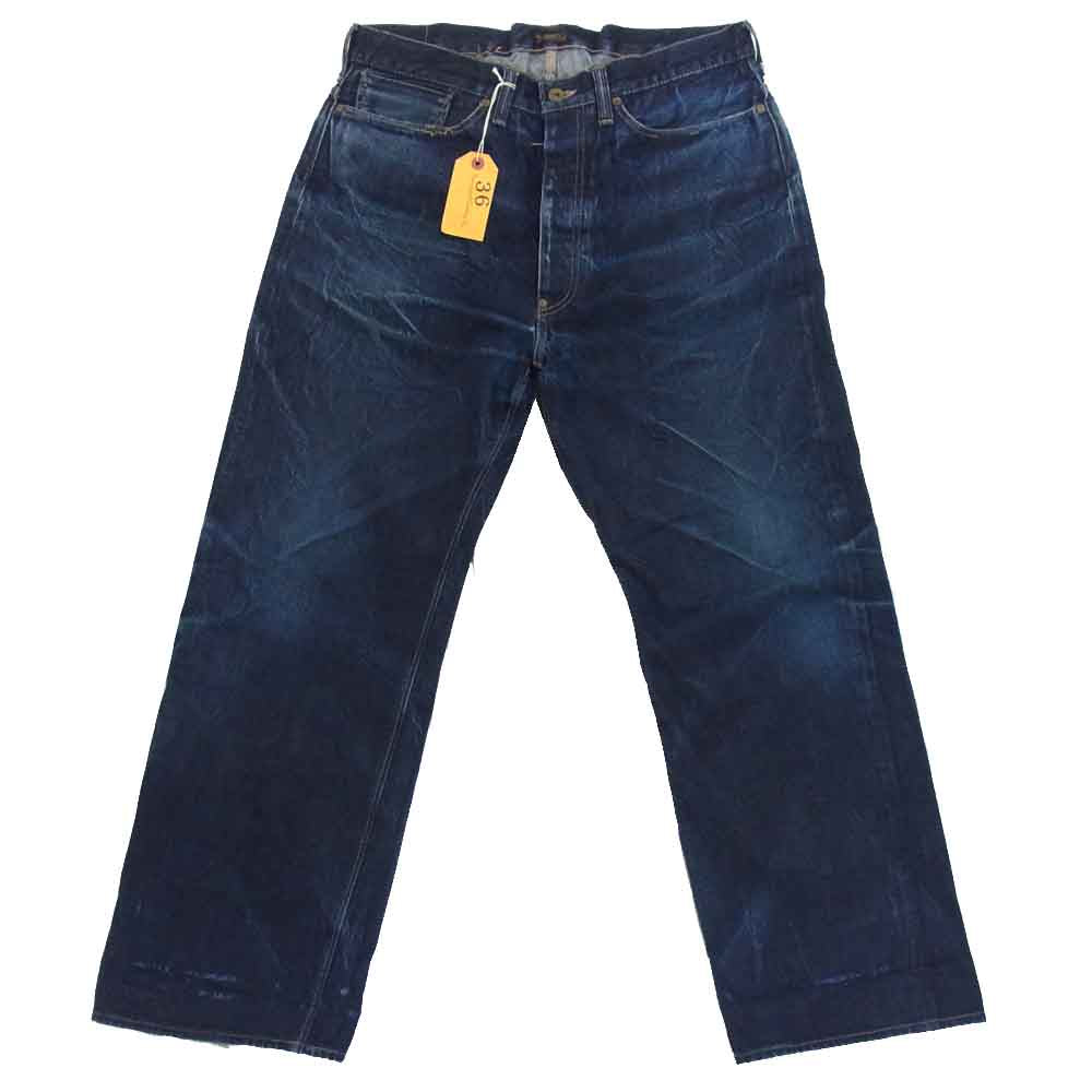 AT LAST アットラスト シンチバック付き デニムパンツ デニム パンツ インディゴブルー系 36【中古】