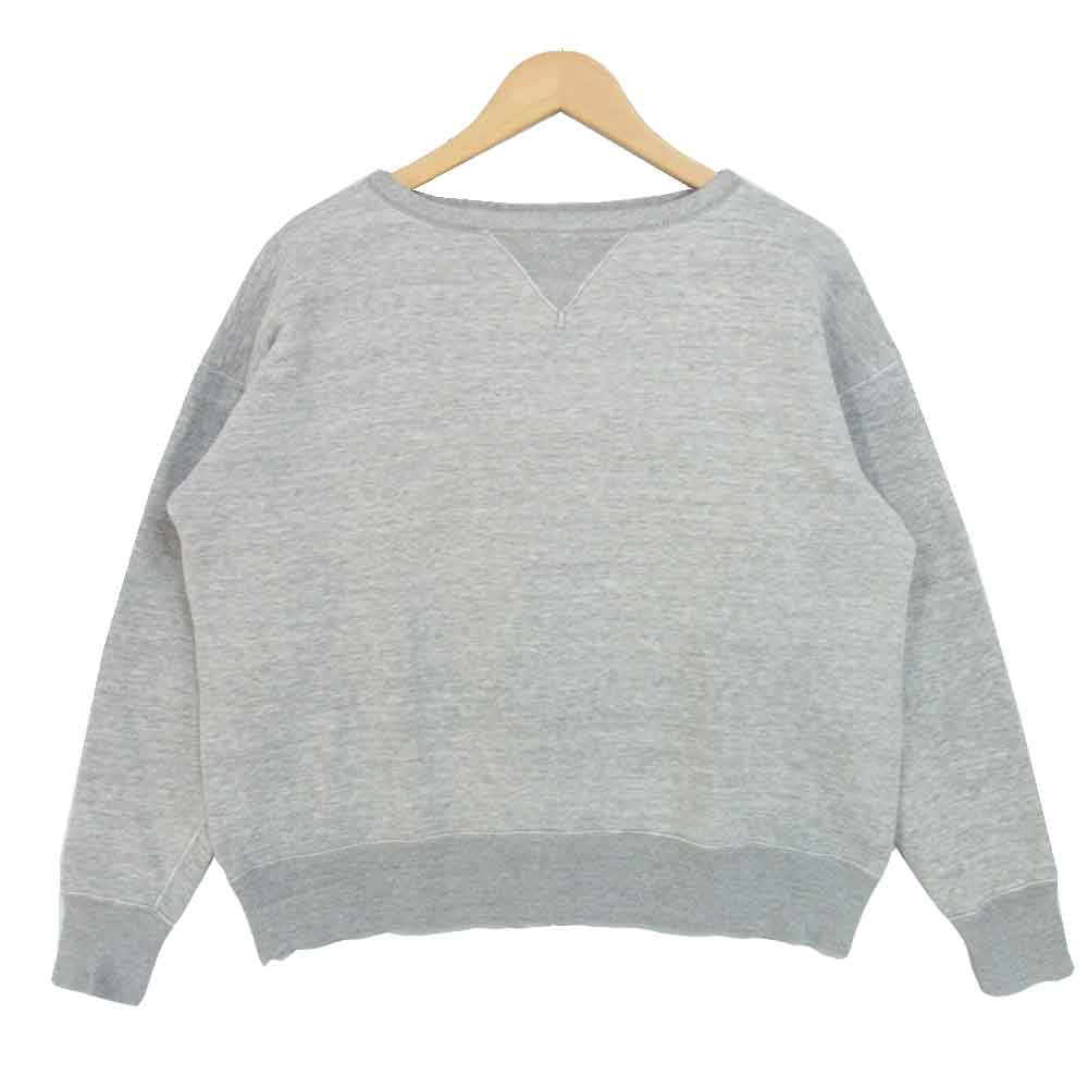 AT LAST アットラスト 前V 霜降り クルーネック スウェット グレー系 44【中古】