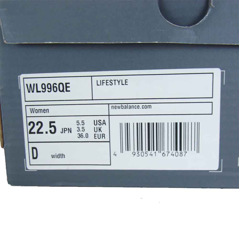 NEW BALANCE ニューバランス 20AW WL996QE OFFWHITE オフホワイト スニーカー ホワイト系 22.5【極上美品】【中古】