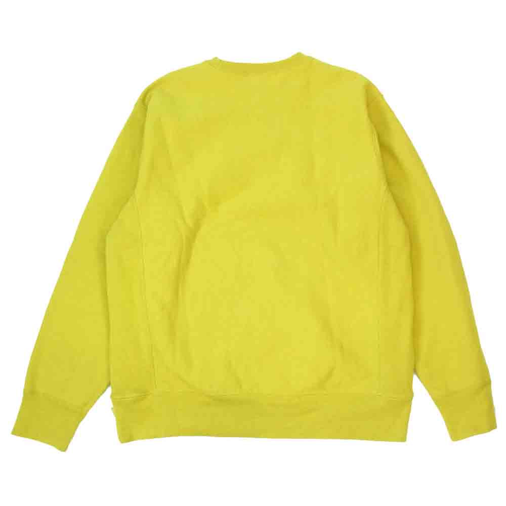 Supreme シュプリーム 18AW BOX LOGO CREWNECK SWEAT SHIRT ボックス ロゴ クルーネック スウェット シャツ イエロー系 L【中古】