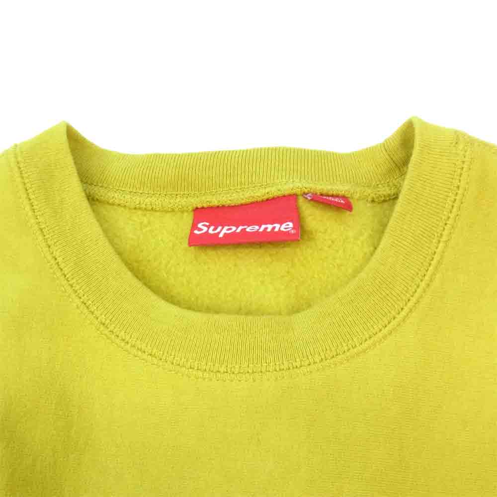 Supreme シュプリーム 18AW BOX LOGO CREWNECK SWEAT SHIRT ボックス ロゴ クルーネック スウェット シャツ イエロー系 L【中古】