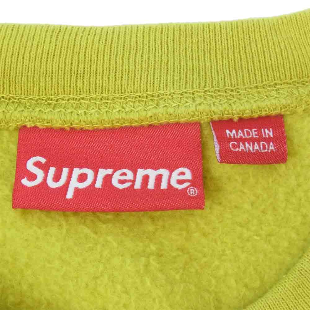 Supreme シュプリーム 18AW BOX LOGO CREWNECK SWEAT SHIRT ボックス ロゴ クルーネック スウェット シャツ イエロー系 L【中古】