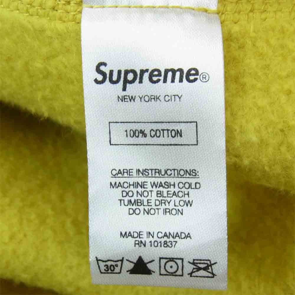 Supreme シュプリーム 18AW BOX LOGO CREWNECK SWEAT SHIRT ボックス ロゴ クルーネック スウェット シャツ イエロー系 L【中古】