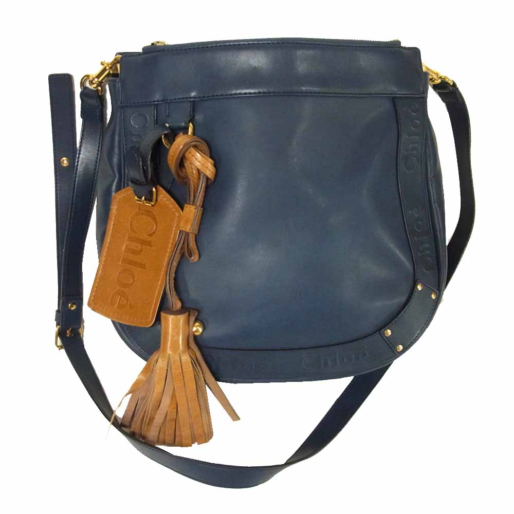 Chloe エデン　ショルダーバッグ　ネイビー