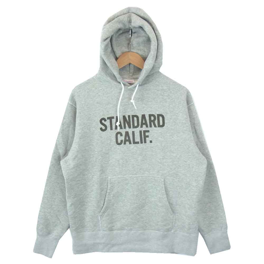 STANDARD CALIFORNIA スタンダードカリフォルニア × ゴーアウト GO OUT COTTON PULL OVER HOOD SWEAT プルオーバーパーカー グレー系 M【中古】