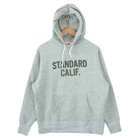 STANDARD CALIFORNIA スタンダードカリフォルニア × ゴーアウト GO OUT COTTON PULL OVER HOOD SWEAT プルオーバーパーカー グレー系 M【中古】