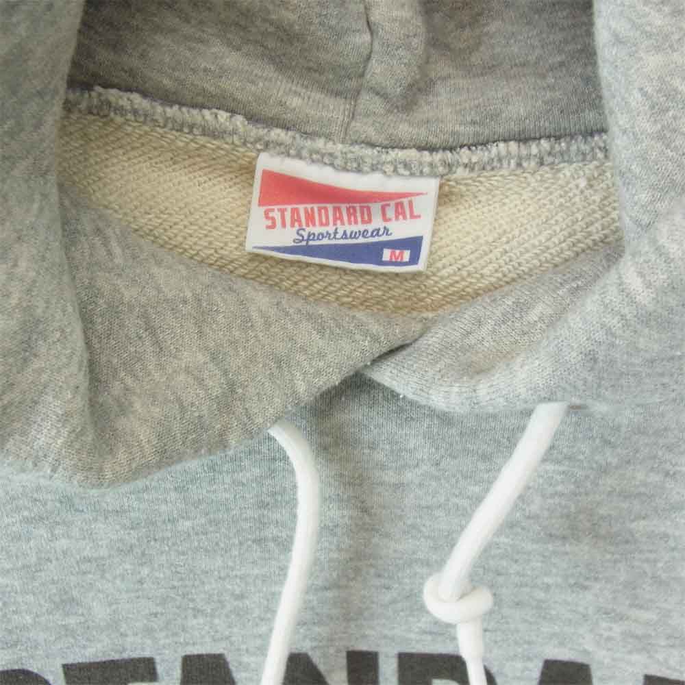 STANDARD CALIFORNIA スタンダードカリフォルニア × ゴーアウト GO OUT COTTON PULL OVER HOOD SWEAT プルオーバーパーカー グレー系 M【中古】