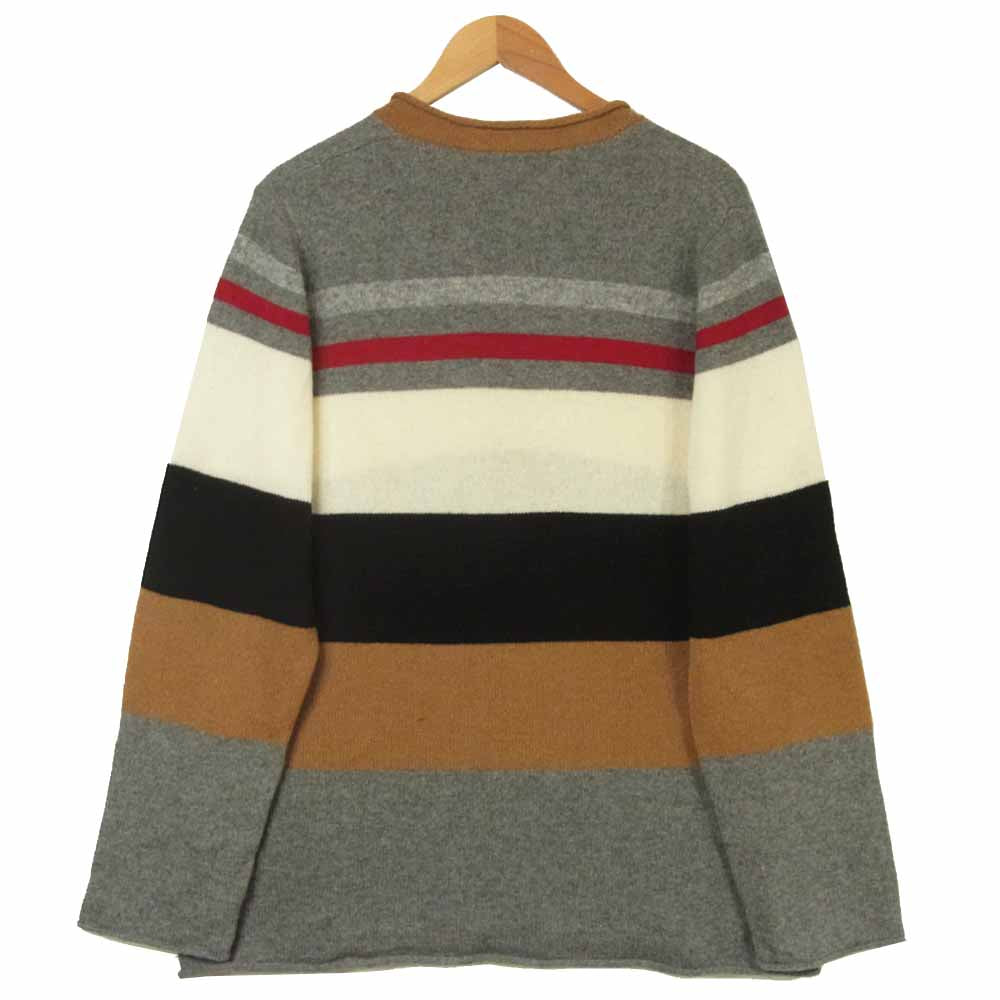 UNDERCOVER アンダーカバー UCZ4906-1 STRIPED SWEATER Vネック ニット セーター グレー系 マルチカラー系【美品】【中古】