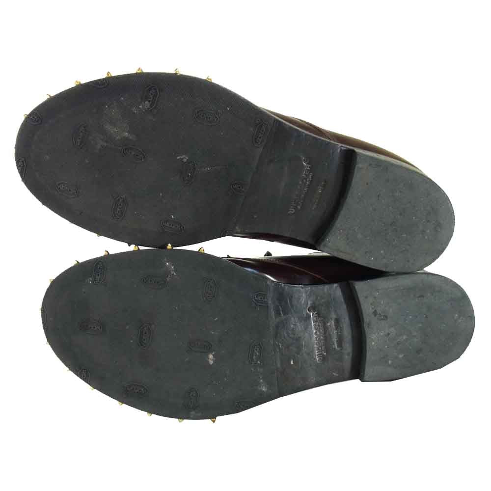 UNDERCOVER アンダーカバー UC1A4F01 スタッズ ソール ガラスレザー プレーントゥ シューズ ダークブラウン系 L【中古】