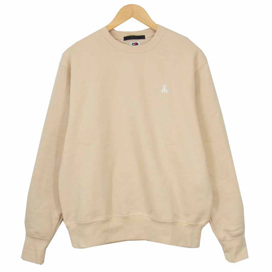 SOPHNET. ソフネット 21SS SHOP-202140 × FRUIT OF THE LOOM フルーツオブザルーム CREWNECK SWEAT スウェット ベージュ系 M【美品】【中古】